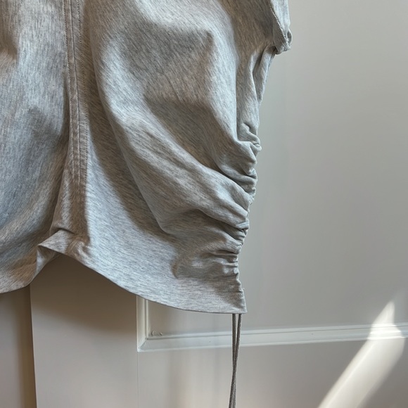 T by Alexander Wang Wash & Go Side-Tie Crop Top, Size S, Grey - Picture 7 of 9